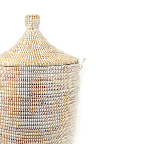 Dou Lid Storage Basket Monochrome White - Medium