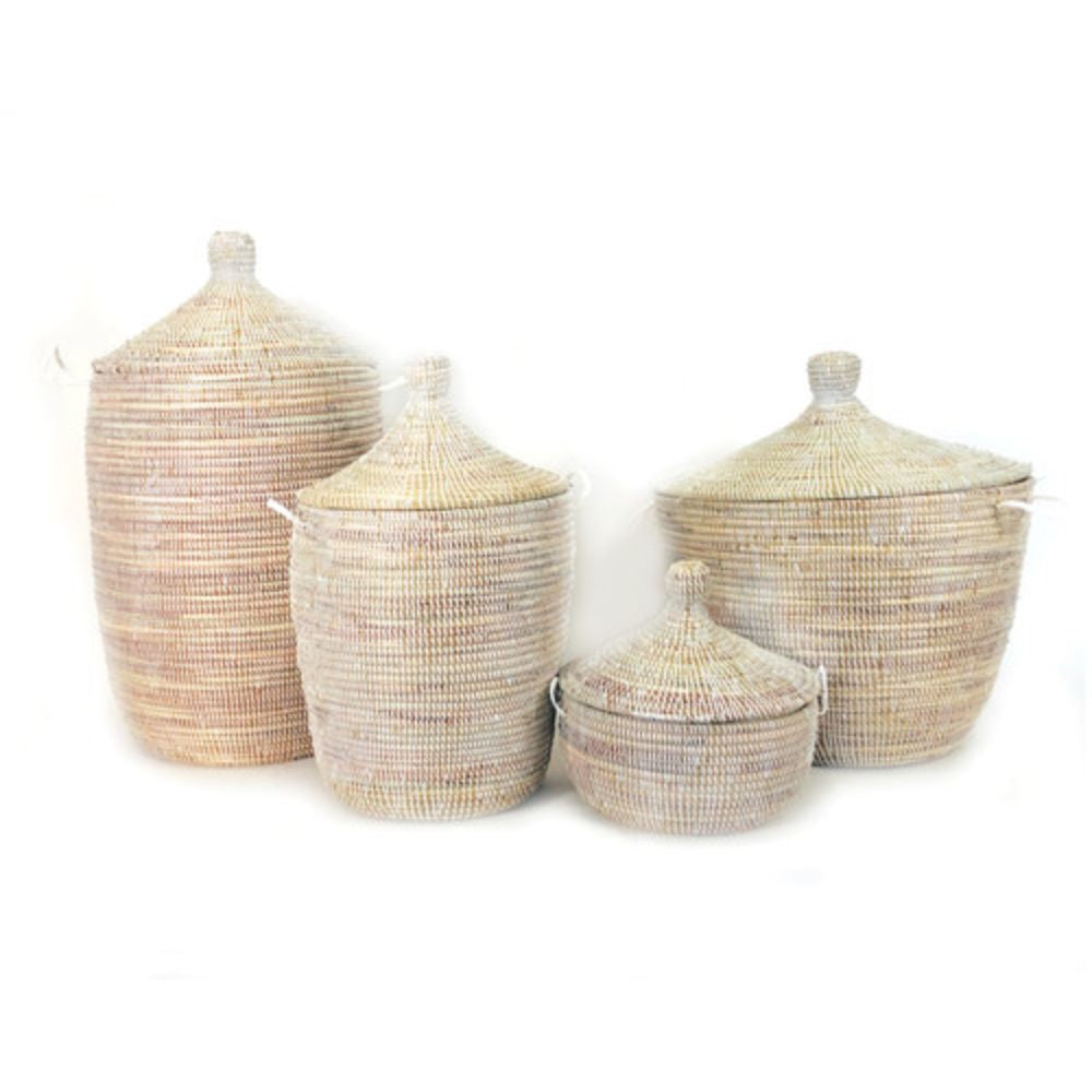 Dou Lid Storage Basket Monochrome White - Large
