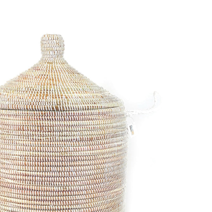 Dou Lid Storage Basket Monochrome White - Large