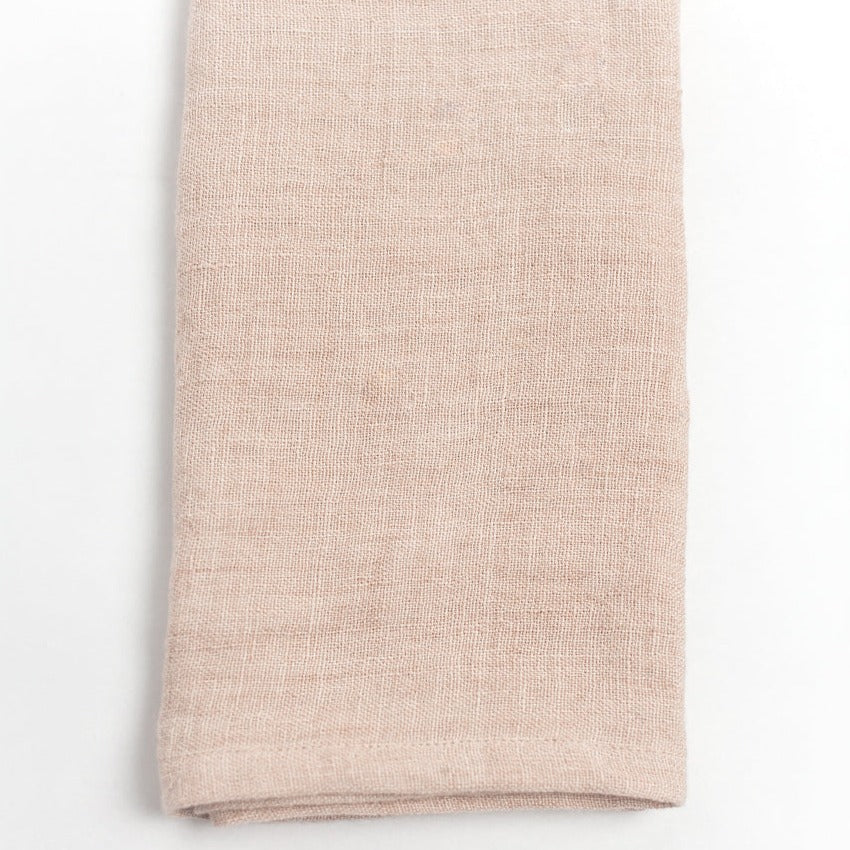 Stone Washed Linen Napkins, Blush - set of 4