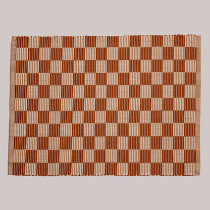 Handloomed Checkered Table Runner