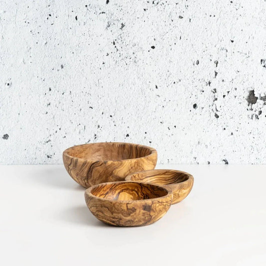 Olive Wood Nesting Bowls - set of 3