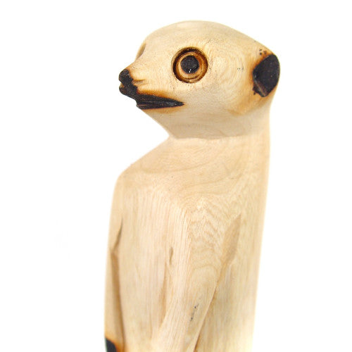 Hand Carved Standing Meerkat