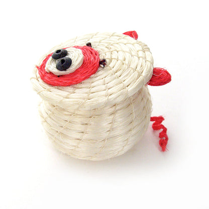 Clever Piggy Lidded Basket