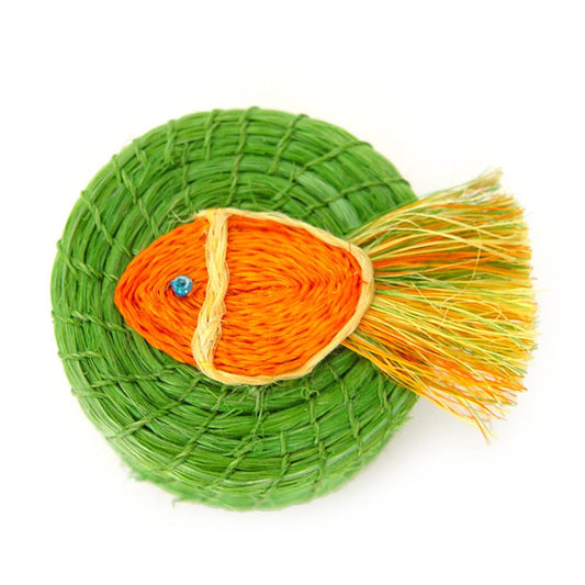 Swimming Fish Lidded Basket